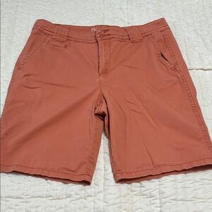St. John's Bay Women’s Terracotta Flat Front Shorts size 12